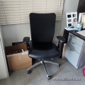 Mesh Fabric High Back Office Chair w/ Leather Seat
